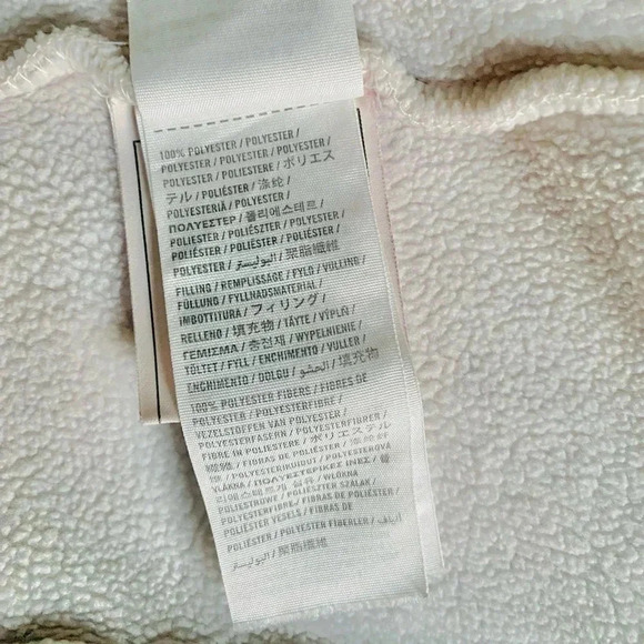 ABERCROMBIE & FITCH | Women’s Fleece Zip-up Cream Jacket Size M - Picture 9 of 9